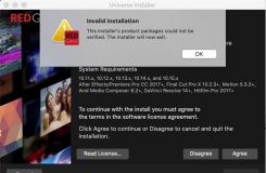mac安装red giant插件出现this installers product packages could not be v...
